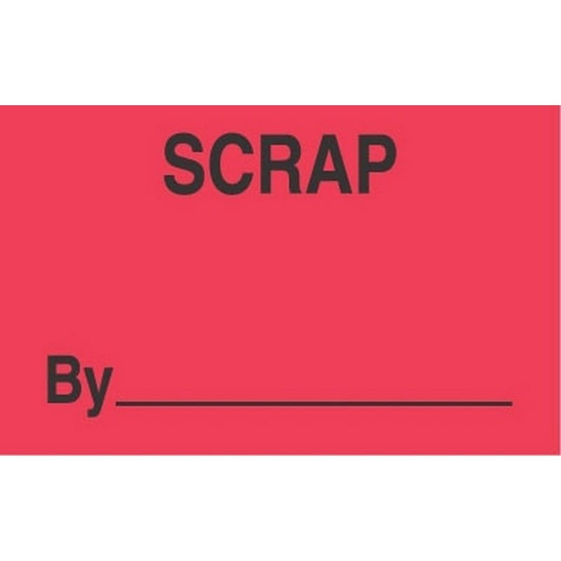 1-3/8" x 2" Scrap By ___ Labels (500 per Roll) - Image 2