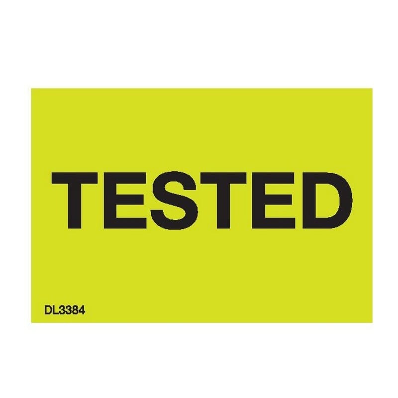 1-3/8" x 2" Tested Labels (500 per Roll)