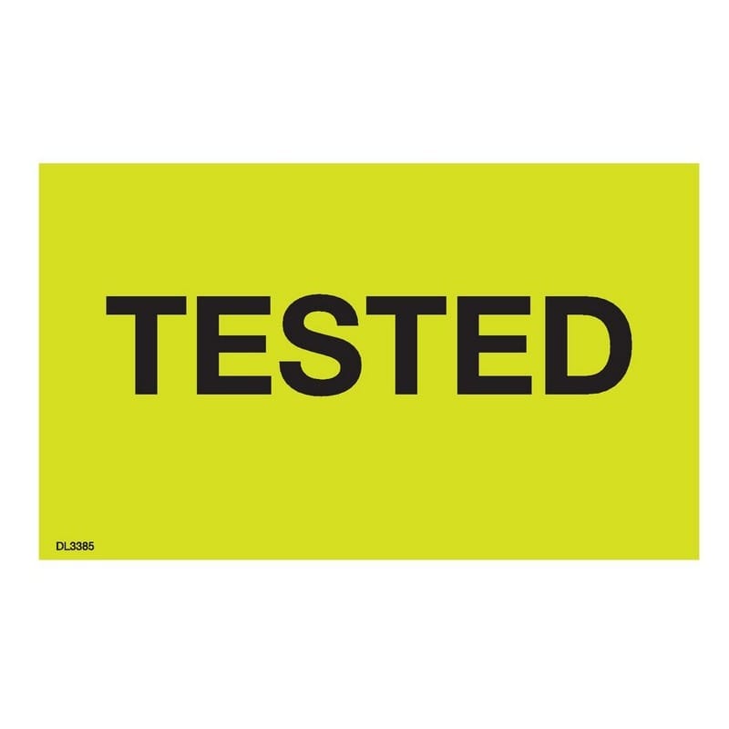 3" x 5" Tested labels (500 per Roll)