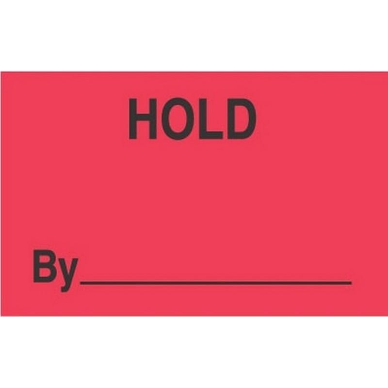 3" x 5" Hold By ____ Labels (500 per Roll)