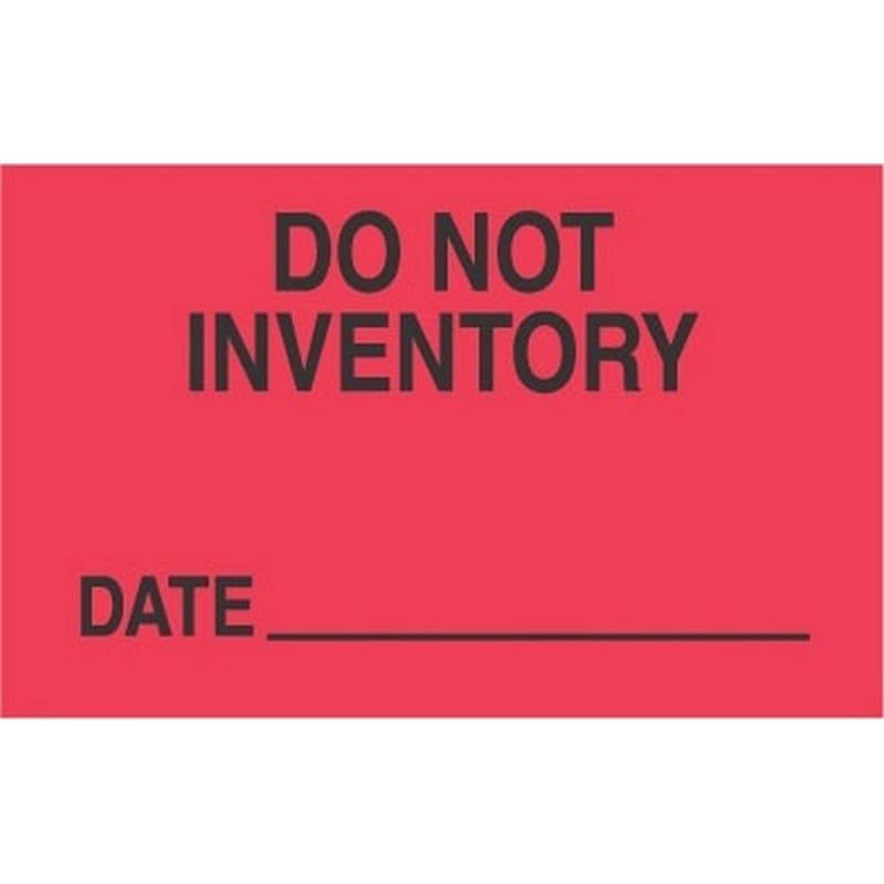 3" x 5" Do Not Inventory Date ____ Labels (500 per Roll) - Image 2