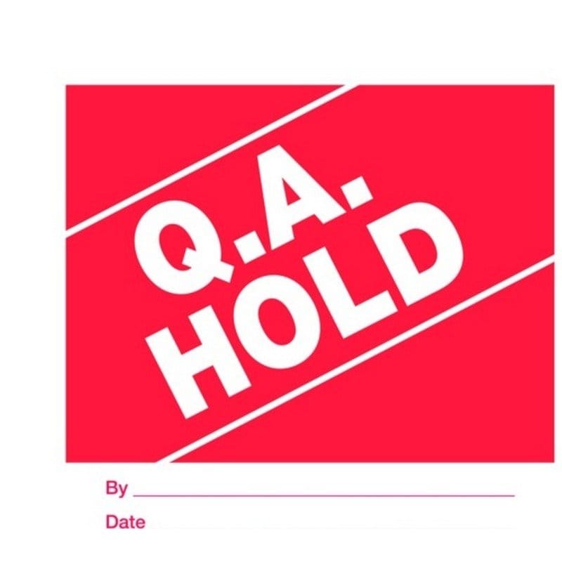 4" x 4" Q.A. Hold Labels (500 per Roll) - Image 2