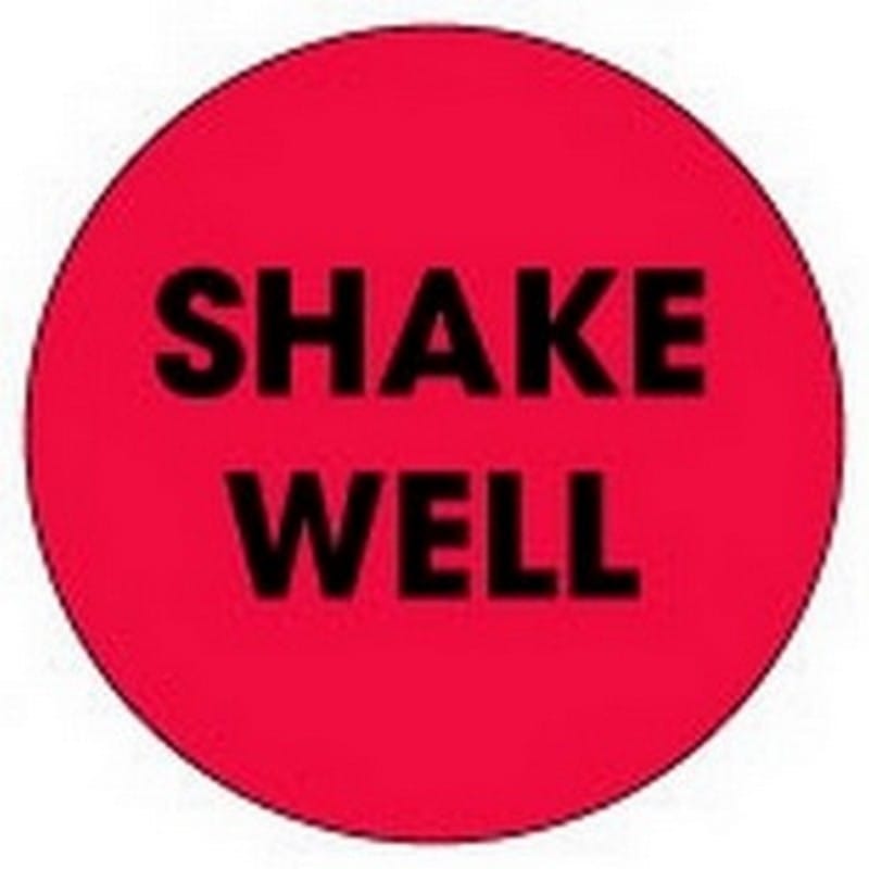 2" Diameter Shake Well Circle Labels (500 per Roll) - Image 2
