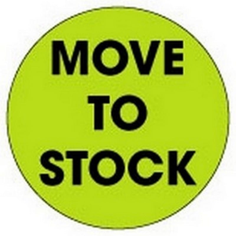 2" Diameter Move To Stock Circle Labels (500 per Roll)
