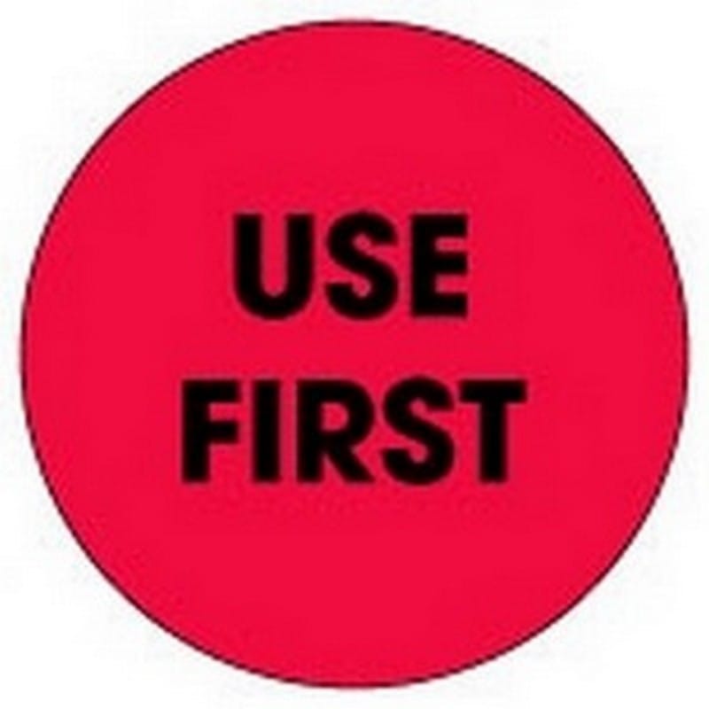 2" Diameter Use First Circle Labels (500 per Roll)