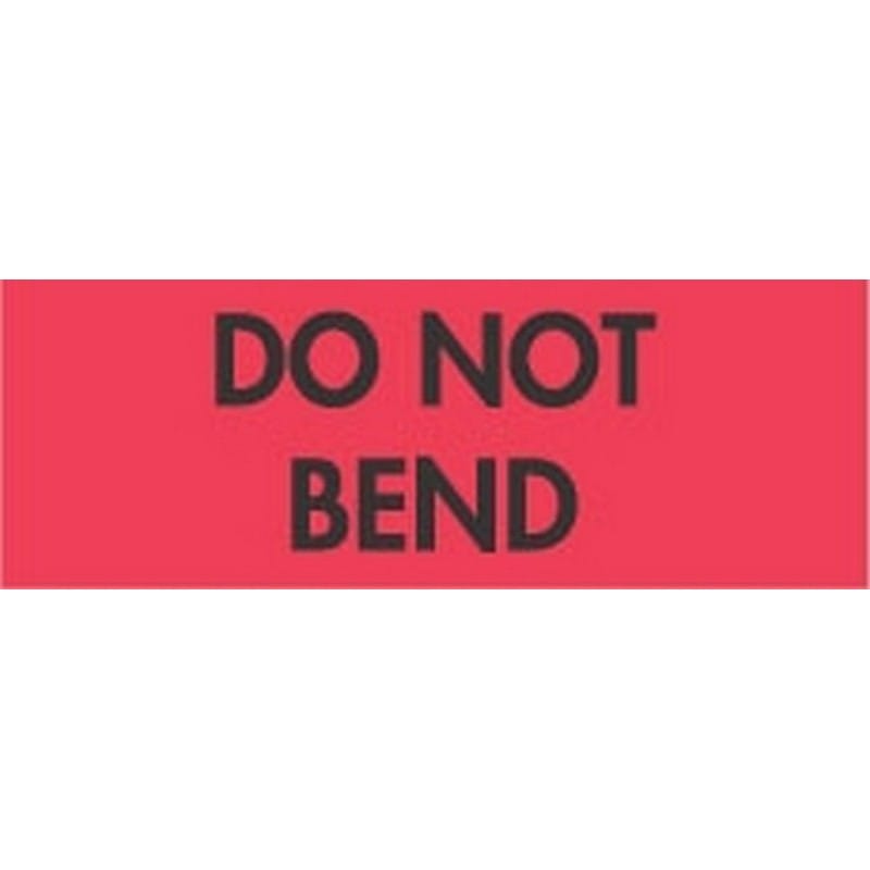 2" x 3" Do Not Bend Labels (500 per Roll) - Image 2