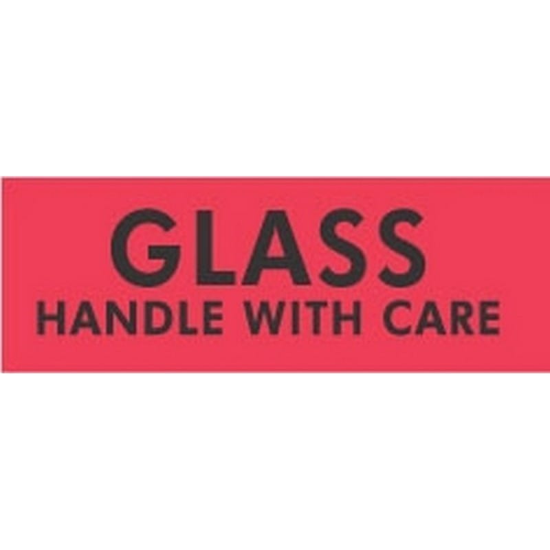 2" x 3" Glass Handle With Care Labels (500 per Roll) - Image 2