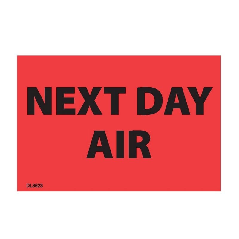 2" x 3" Next day air labels (500 per Roll)