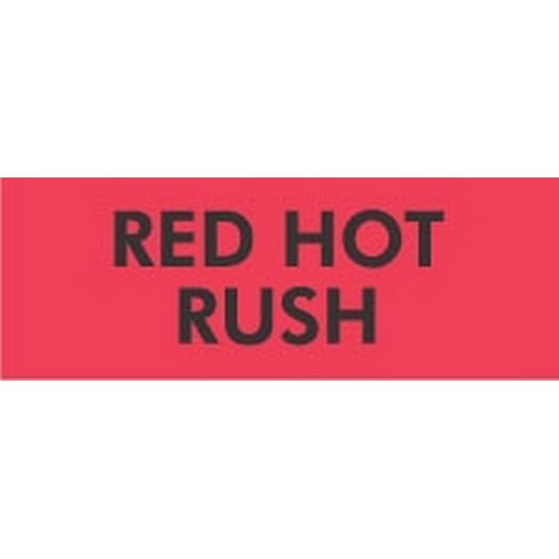 2" x 3" Red Hot Rush Labels (500 per Roll) - Image 2