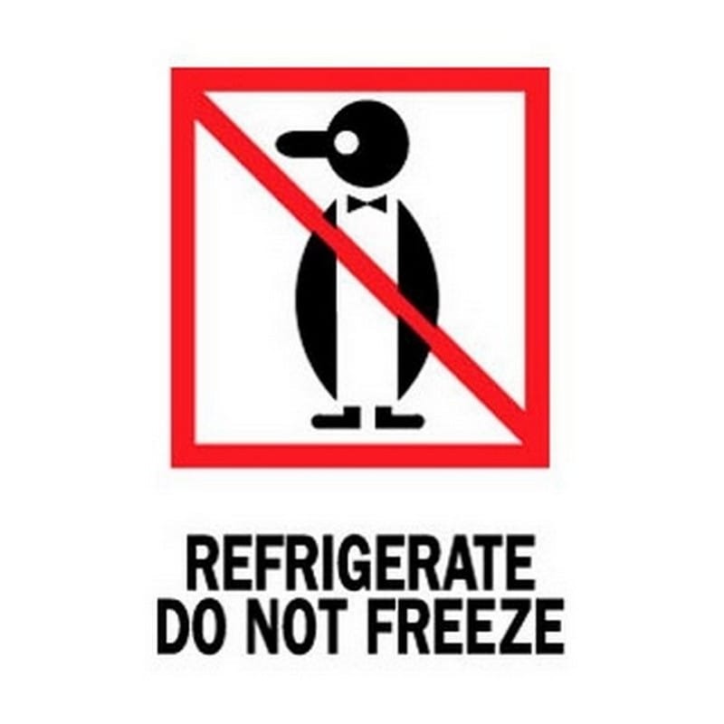 3" x 4" Refrigerate Do Not Freeze Labels (500 per Roll) - Image 2