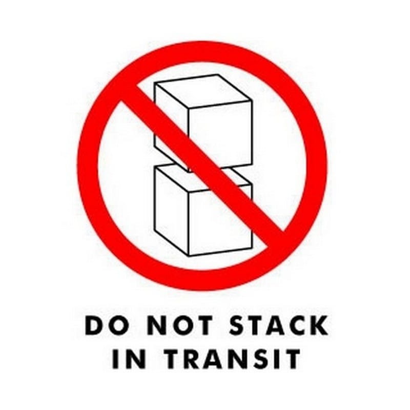 3" x 4" Do Not Stack In Transit Labels (500 per Roll) - Image 2