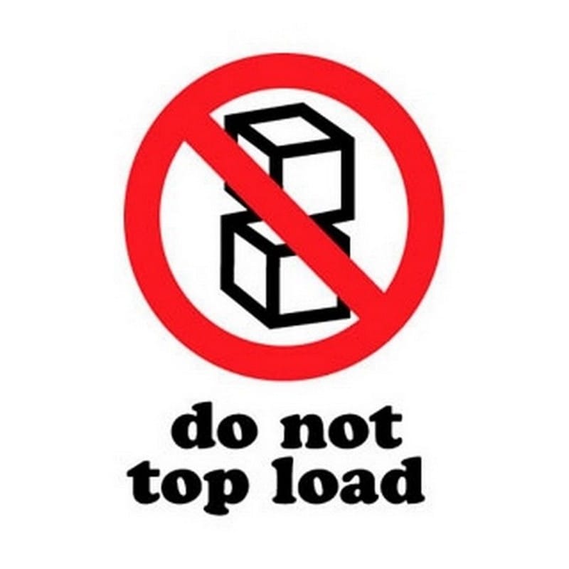 4" x 6" Do Not Top Load Labels (500 per Roll) - Image 2