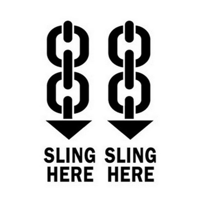 4" x 6" Sling Here Labels (500 per Roll)