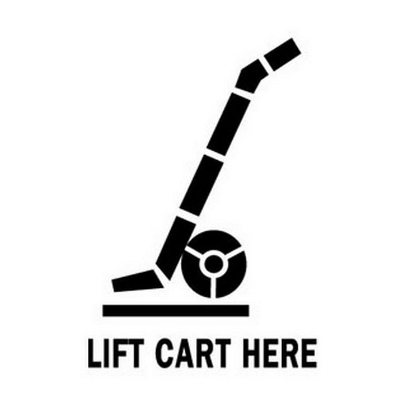 4" x 6" Lift Cart Here Labels (500 per Roll)