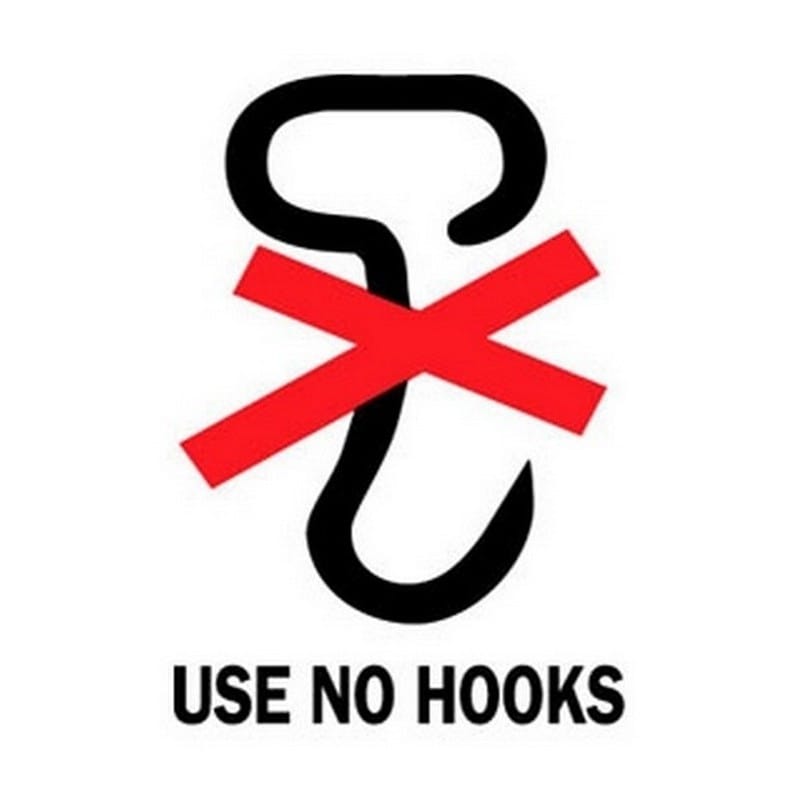 4" x 6" Use No Hooks Labels (500 per Roll)
