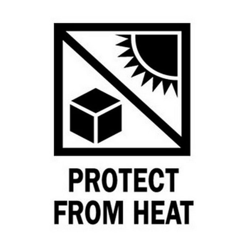 4" x 6" Protect From Heat Labels (500 per Roll) - Image 2