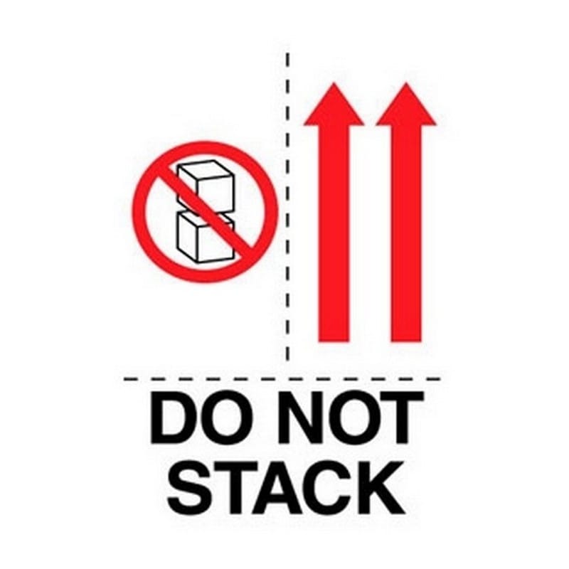 3" x 4" Do Not Stack Labels (500 per Roll) - Image 2
