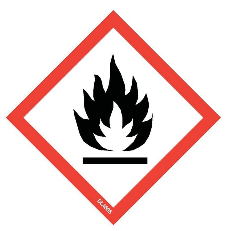 4" x 4" Hazcom-Flame labels (500 per Roll)