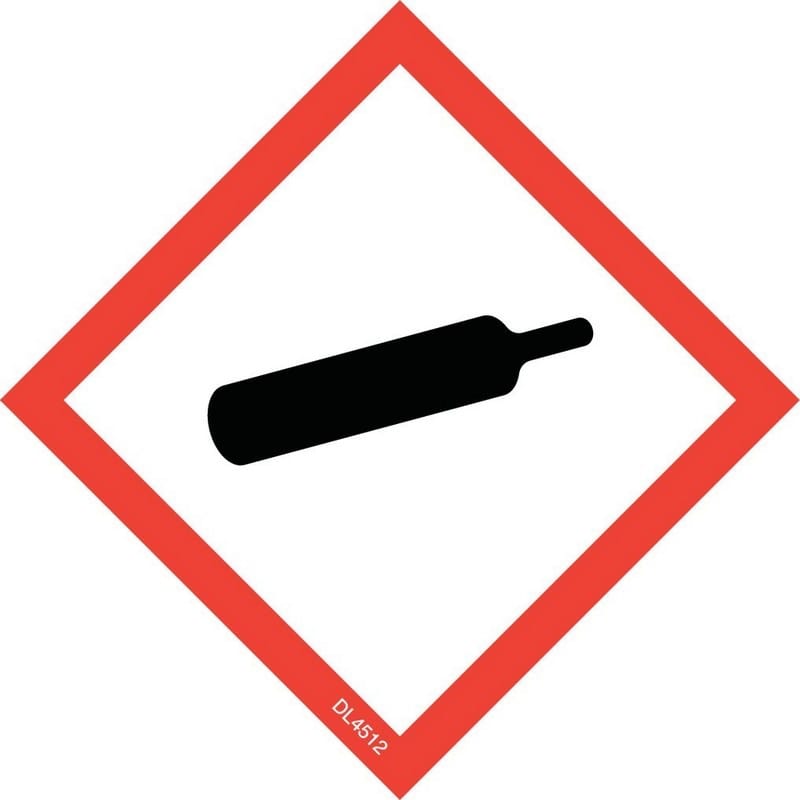 2" x 2" Hazcom-Glass Cylinder labels (500 per Roll)