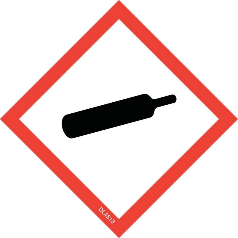 4" x 4" Hazcom-Glass Cylinder labels (500 per Roll)