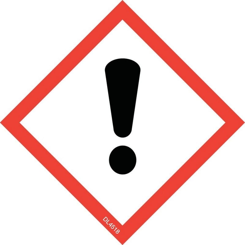 2" x 2" Hazcom-Exclamation labels (500 per Roll)