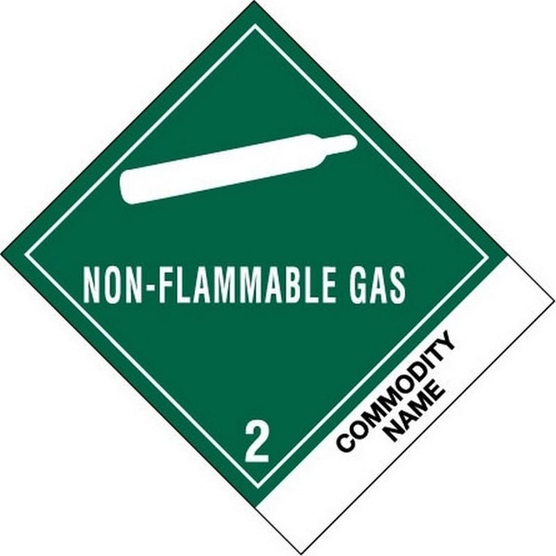 4" x 4-3/4" Non-Flammable Gas Labels (500 per Roll) - Image 2