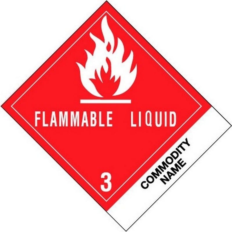 4" x 4-3/4" Flammable Liquid - Blank Tab Labels (500 per Roll) - Image 2