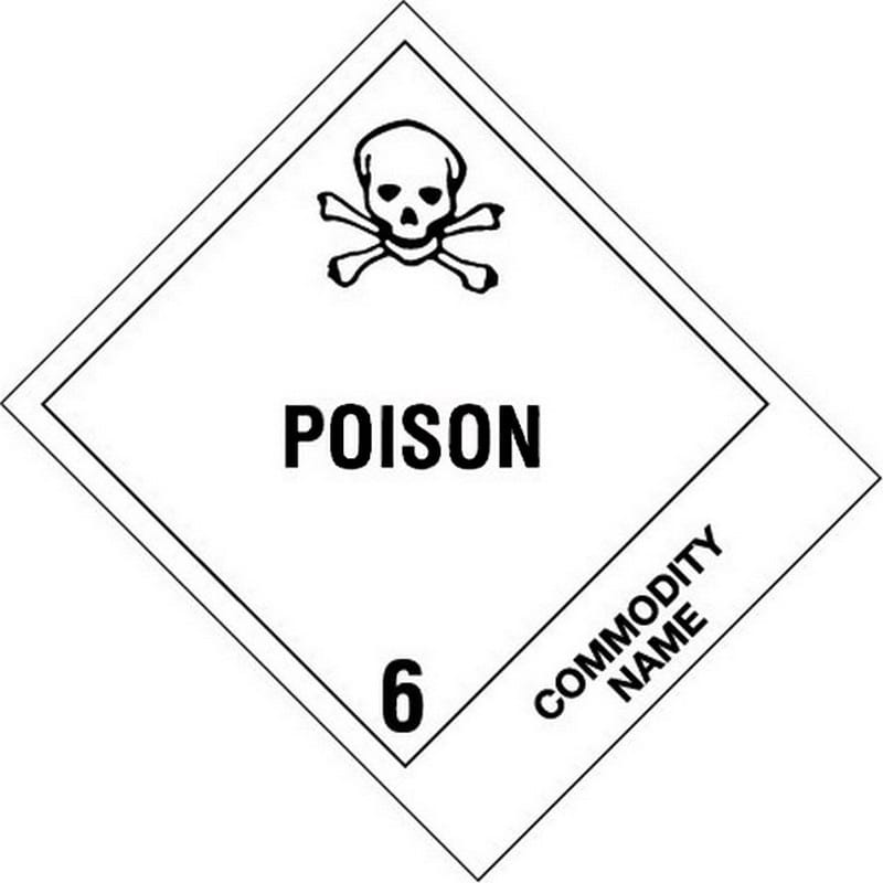 4" x 4-3/4" Poison - Pesticides, Liquid, Toxic, N.O.S. UN2902 Labels (500 per Roll) - Image 2