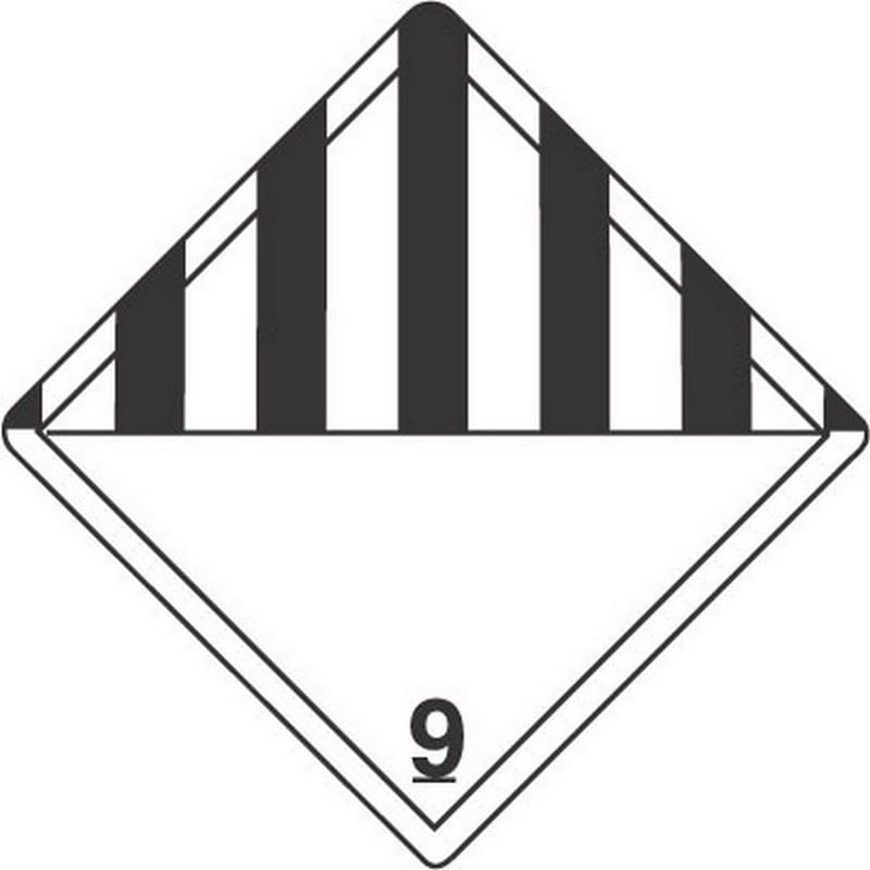 4" x 4" Class 9 D.O.T. Hazard Labels (500 per Roll) - Image 2