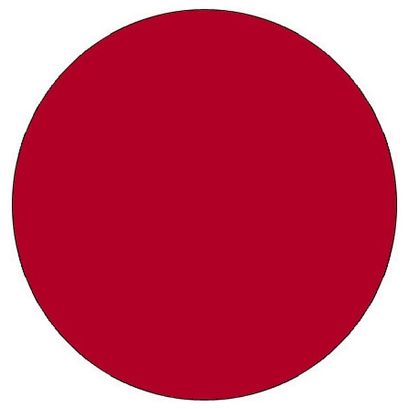 3/4" Diameter Standard Red Circle Labels (500 per Roll) - Image 2