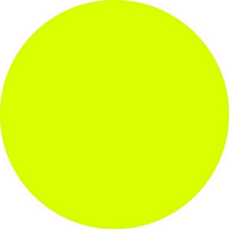 1" Diameter Fluorescent Chartreuse Circle Labels (500 per Roll)