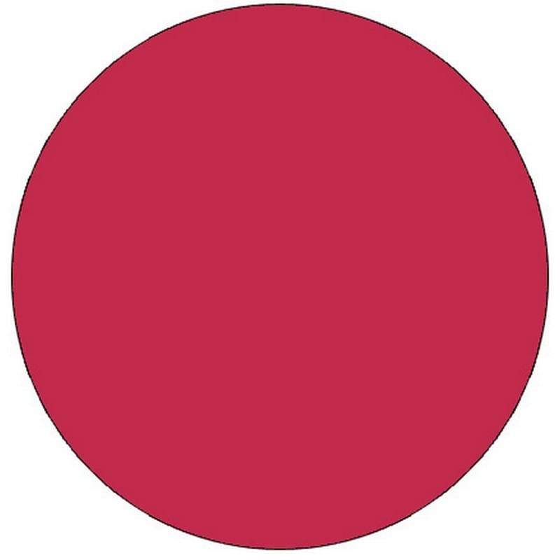 1" Diameter Fluorescent Red Circle Labels (500 per Roll) - Image 2