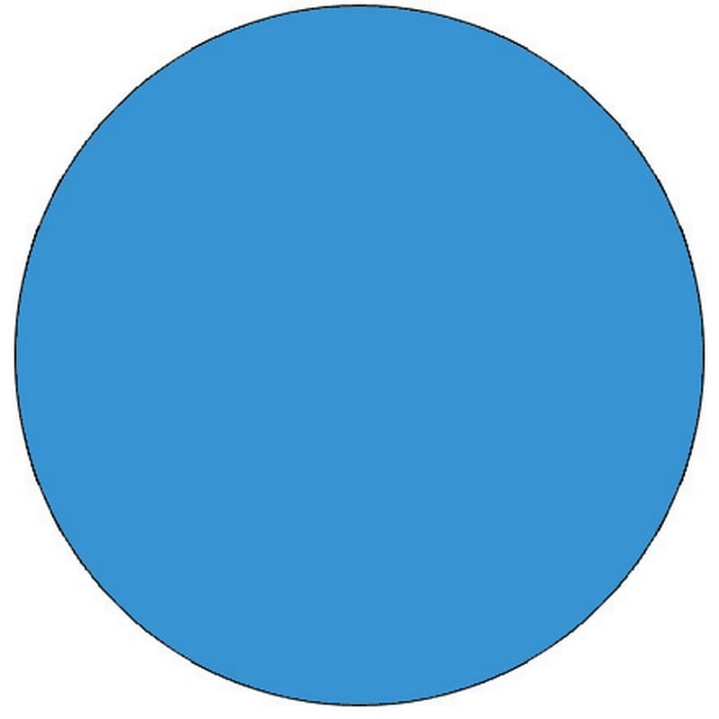 1" Diameter Light Blue Circle Labels (500 per Roll)