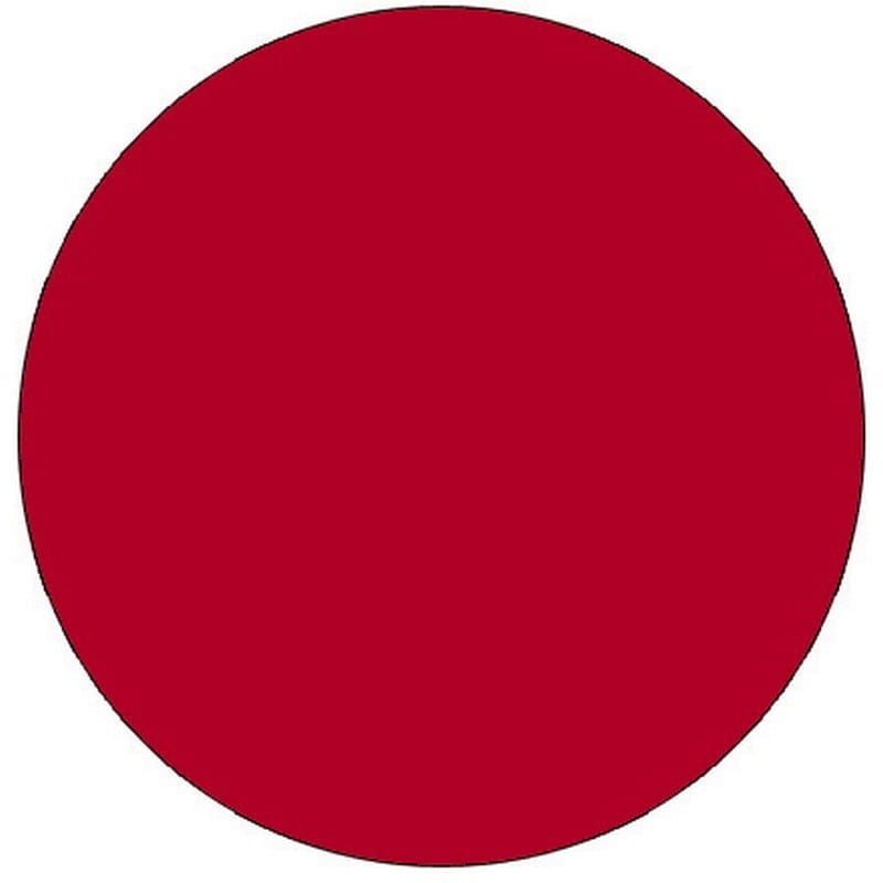 2" Diameter Standard Red Circle Labels (500 per Roll)