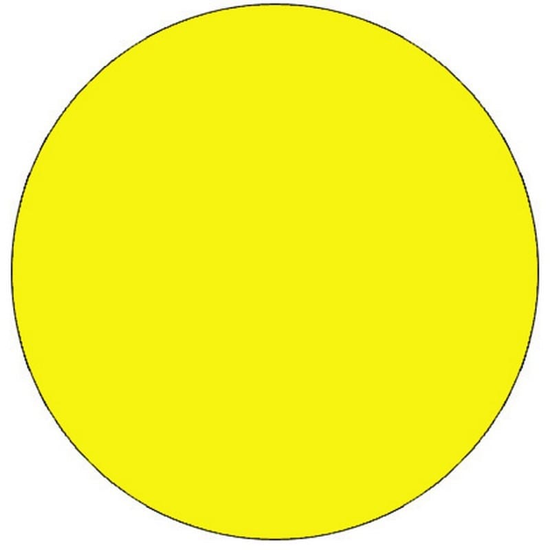 3" Diameter Bright Yellow Circle Labels (500 per Roll) - Image 2