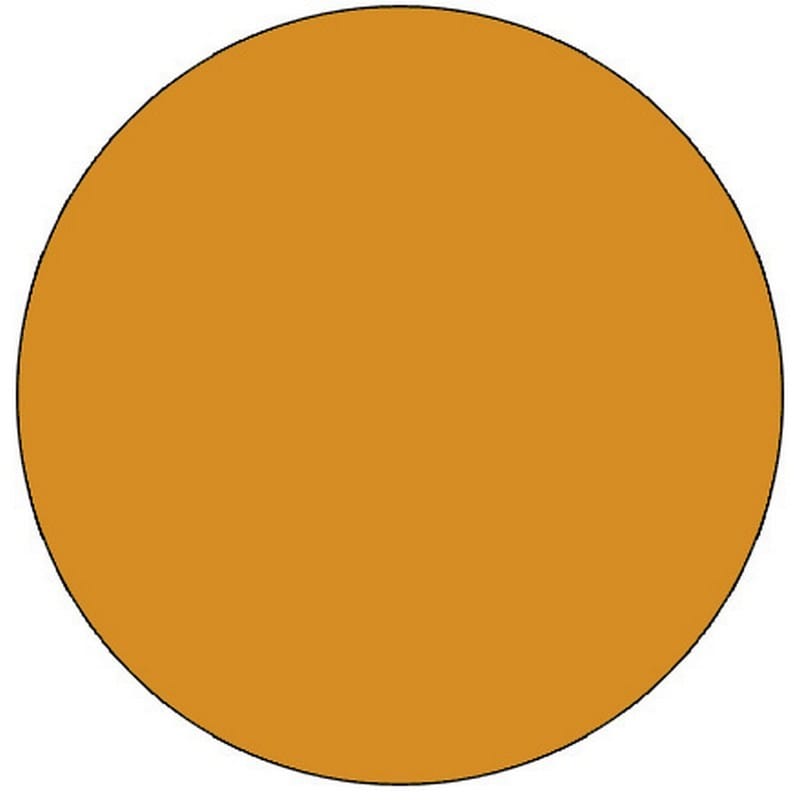 4" Diameter Fluorescent Orange Circle Labels (500 per Roll) - Image 2