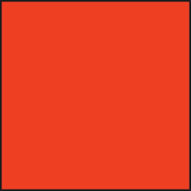 4" x 4" Fluorescent Red square labels (500 per Roll)