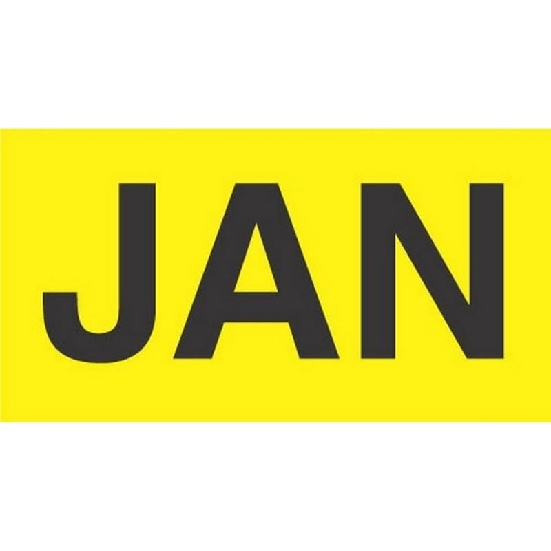 3" x 6" January Labels (500 per Roll) - Image 2