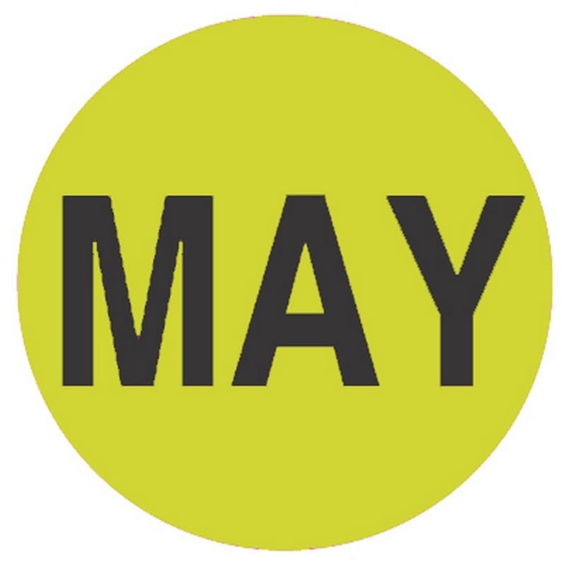 2" Diameter May Circle Labels (500 per Roll) - Image 2