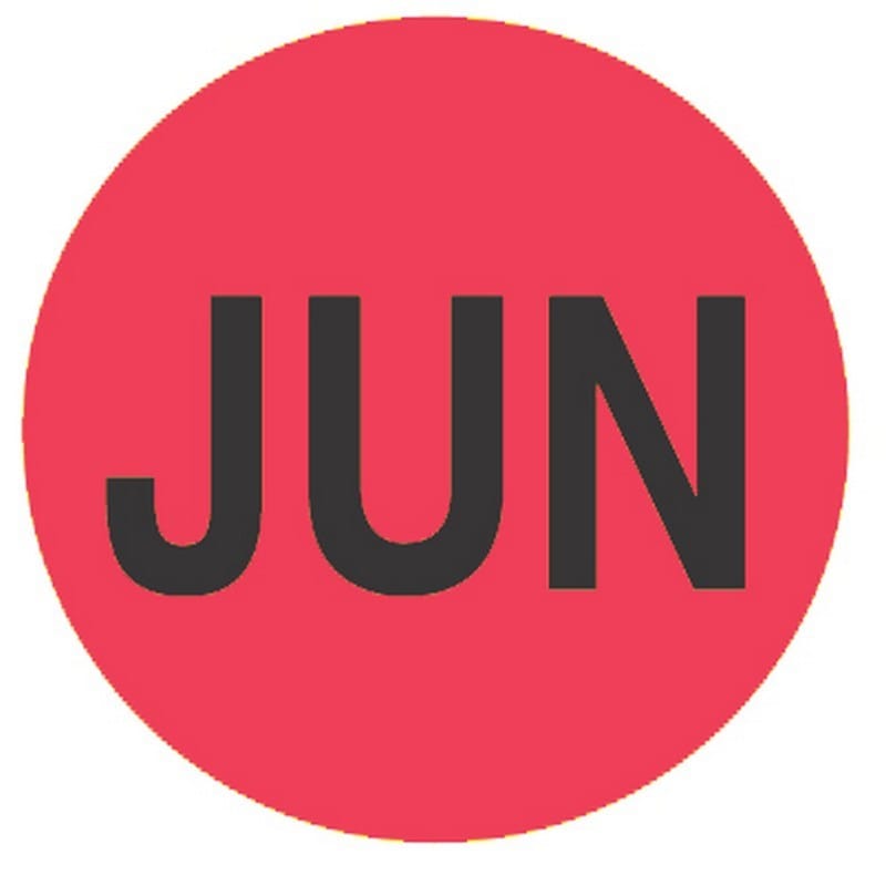 2" Diameter June Circle Labels (500 per Roll) - Image 2