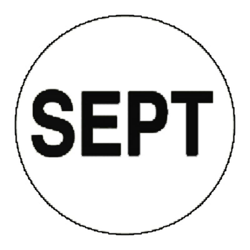 2" Diameter September Circle Labels (500 per Roll) - Image 2