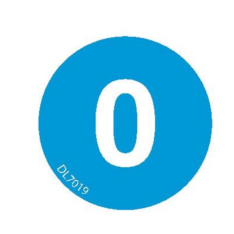2" Diameter Number 0 Circle Labels (500 per Roll) - Image 2