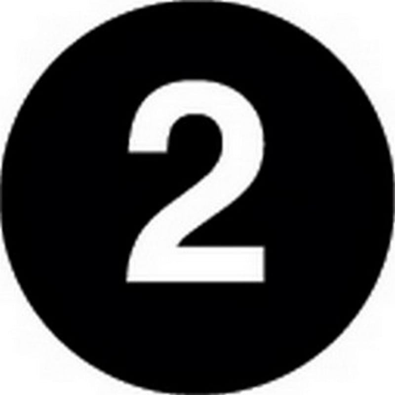 4" Diameter Number 2 Circle Labels (500 per Roll) - Image 2