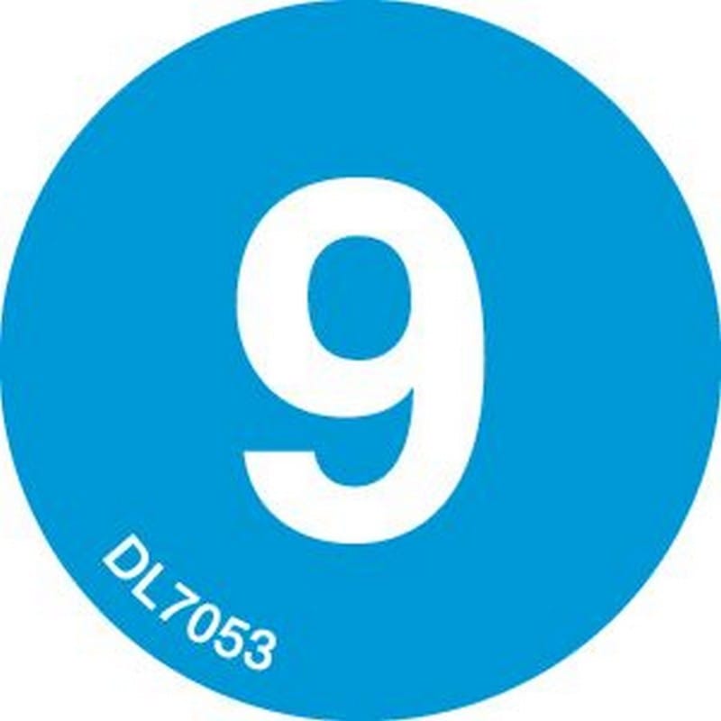 2" Diameter Number 9 Circle Labels (500 per Roll) - Image 2