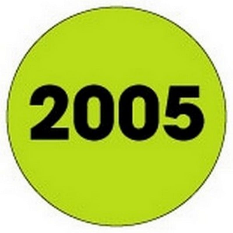 2" Diameter Green 2011 Calendar Year Circle Labels (500 per Roll) - Image 2