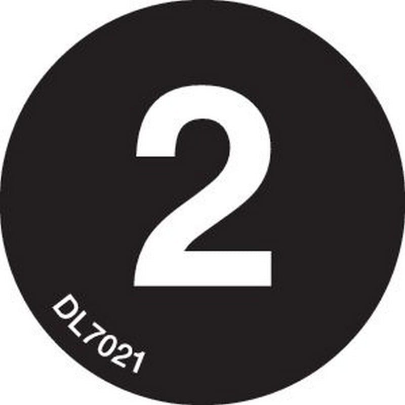 1" Diameter number 2 circle labels (500 per Roll)