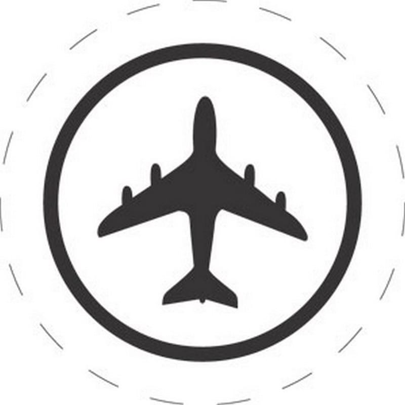 3" Diameter Plane No Air Eligible Text Circle Labels (500 per Roll)
