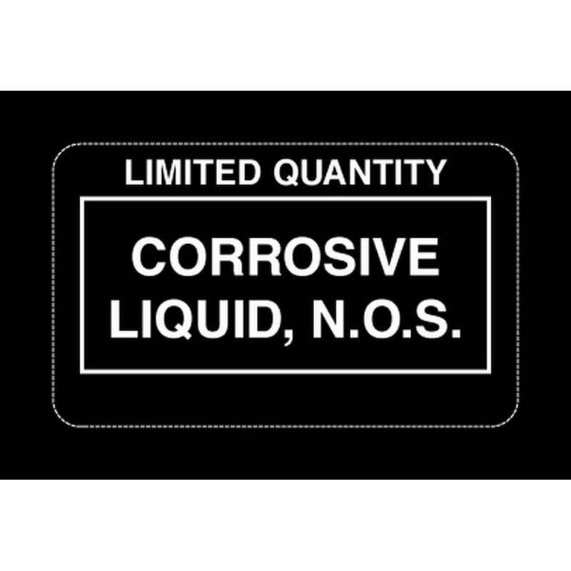 2-1/4" x 1-3/8" Corrosive Liquid N.O.S. Labels (500 per Roll)