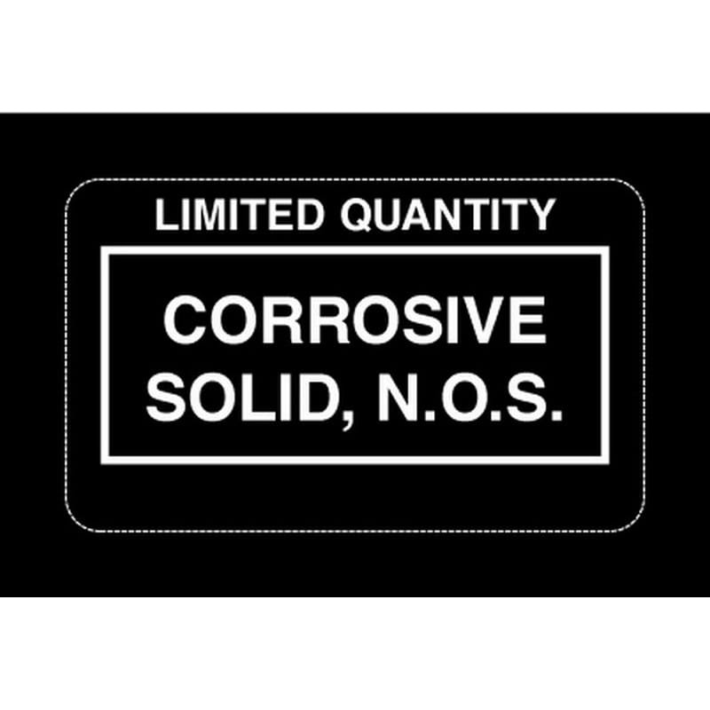 2-1/4" x 1-3/8" Corrosive Solid N.O.S. Labels (500 per Roll) - Image 2