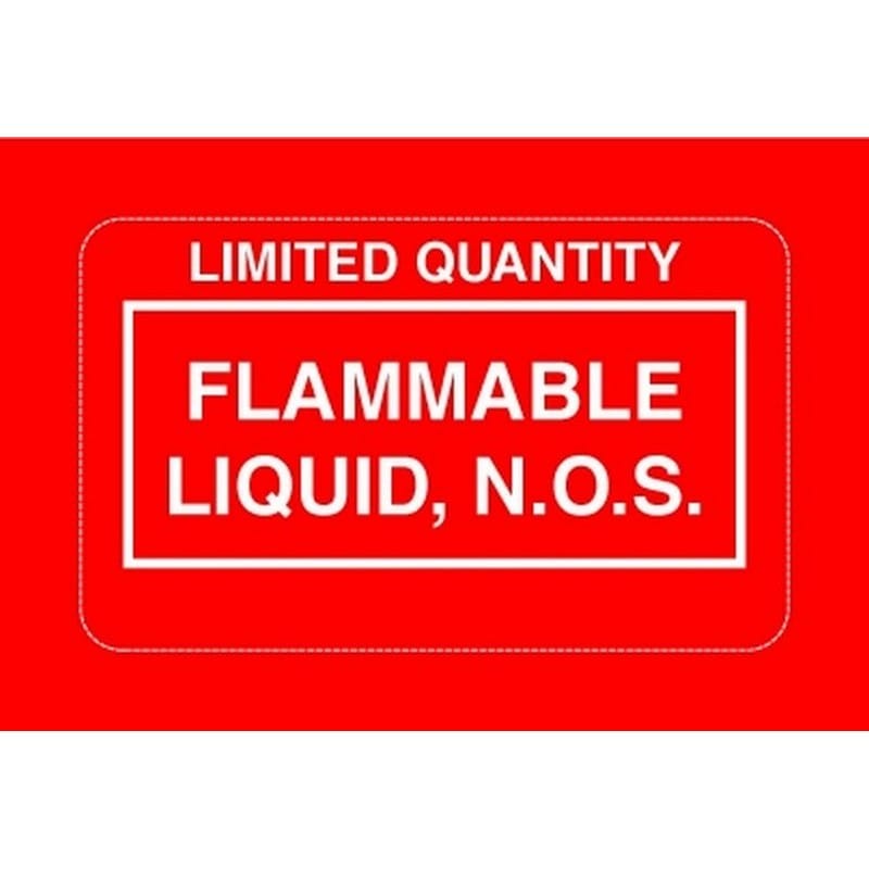 2-1/4" x 1-3/8" Flammable Liquid N.O.S. Labels (500 per Roll) - Image 2